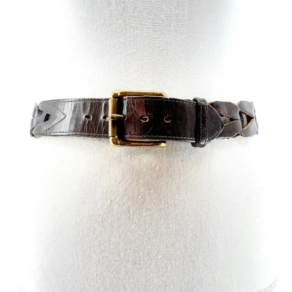 Zele Atlanta Sz S Women's Braided Leather Brown Casual Links